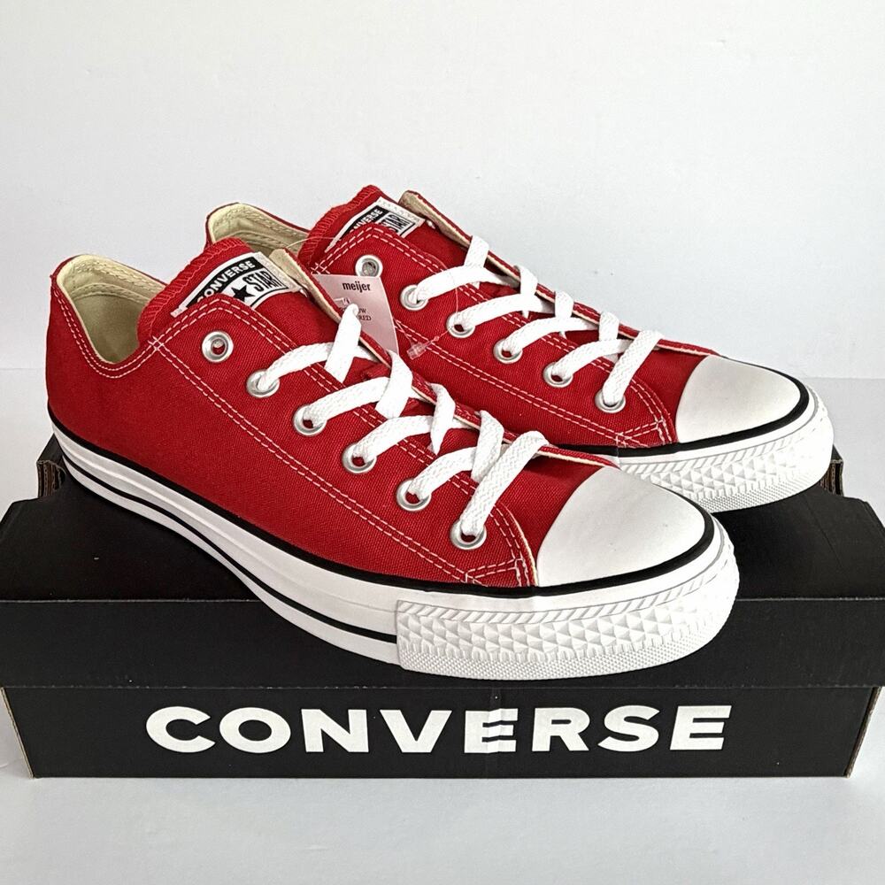Converse All Star Chuck Taylor Shoes Ox Canvas Low Top Red Women's Size 10 M9696